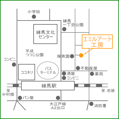 エミルアート工房の地図